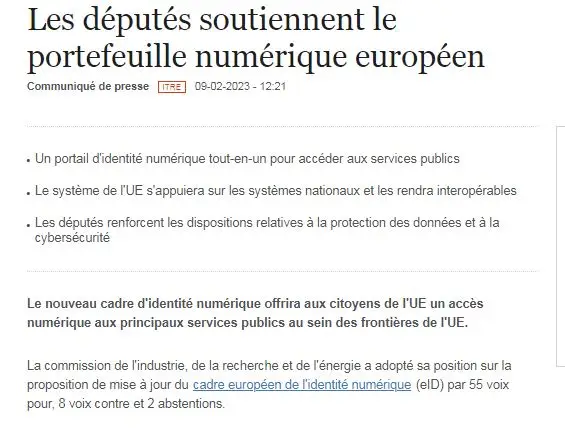 portefeuille numerique europe