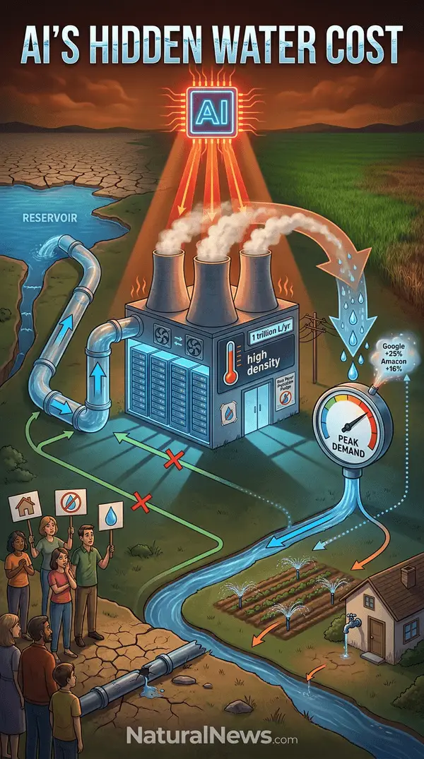 data center water illustration